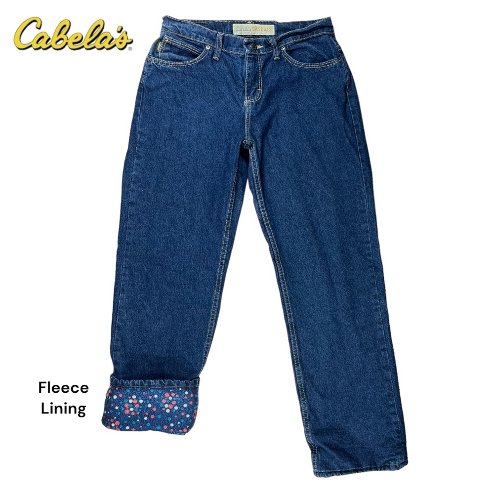 Cabela’s | Women’s 4 Short | Fleece Lined‎ Straight Leg Dark Blue Jeans